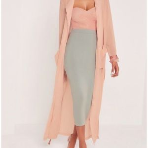 Carli Bybel x missguided duster coat